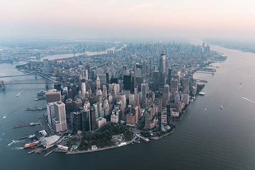 landscape aerial view photography of cityscape nature